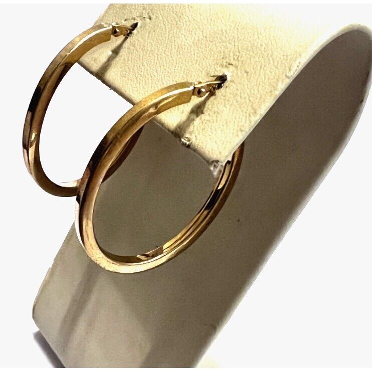 JCM 925 STERLING SILVER VERMEIL OVAL HOOP EARRINGS SKY