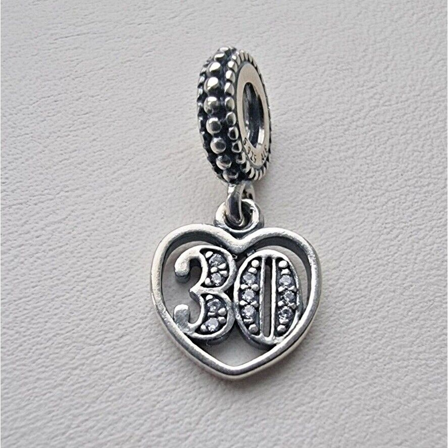 PANDORA 30TH CELEBRATION YEARS OF LOVE ANNIVERSARY BIRTHDAY CHARM AT