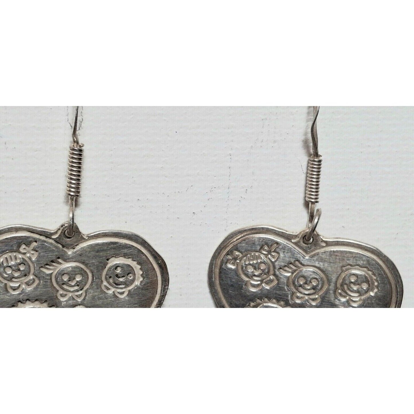 925 STERLING SILVER  KIDS DESIGN  HEART  EARRINGS SKY