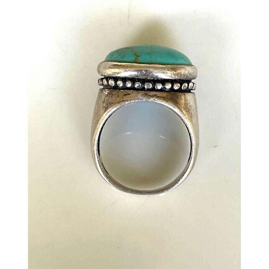 925 STERLING SILVER TURQUOISE RING SIZE 6 SKY