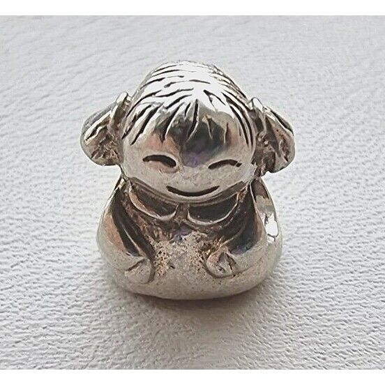 PANDORA RETIRED 925 STERLING SILVER GIRL BRACELET CHARM AT