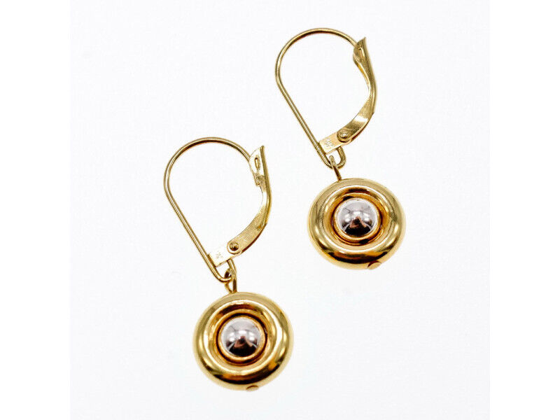 14K YELLOW & WHITE GOLD EARRINGS