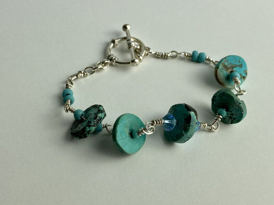 925 STERLING SILVER TURQUOISE BRACELET