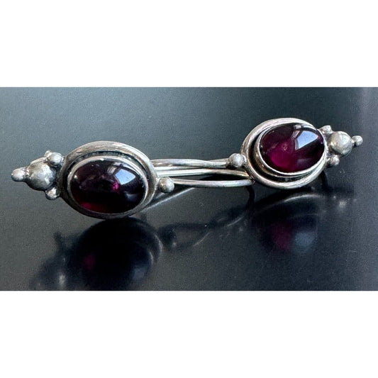 925 STERLING SILVER AND GARNET EARRINGS SKY