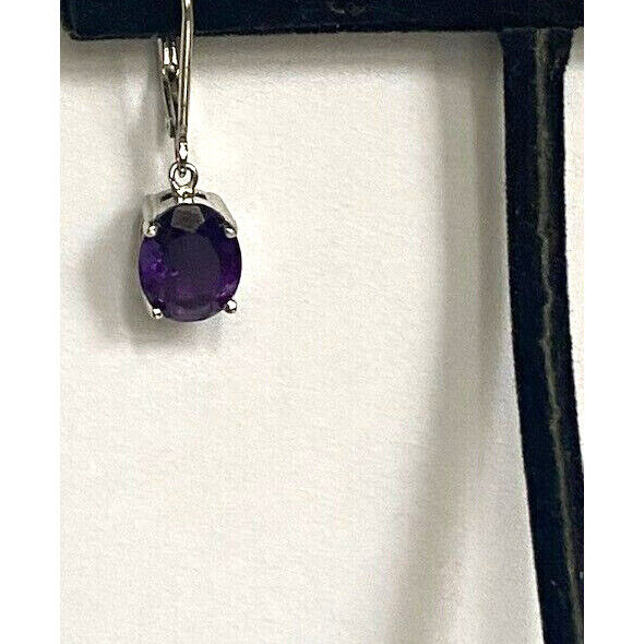 925 STERLING SILVER AND AMETHYST EARRINGS SKY