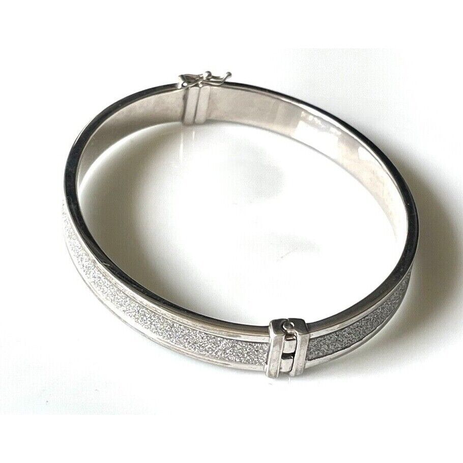 SPARKLING 925 STERLING SILVER DIAMOND CUT BRACELET SKY