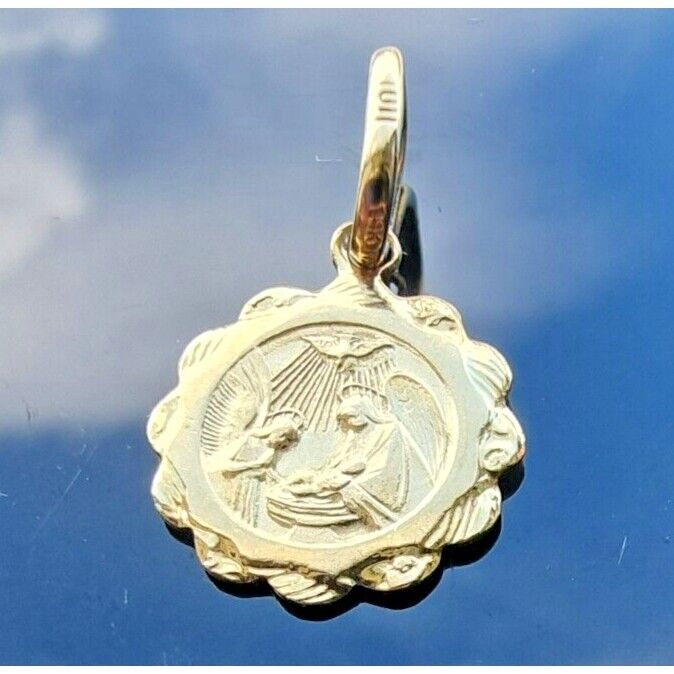 14K YELLOW GOLD BAPTISMAL BLISS MADE IN ITALY CHARM PENDANT AT