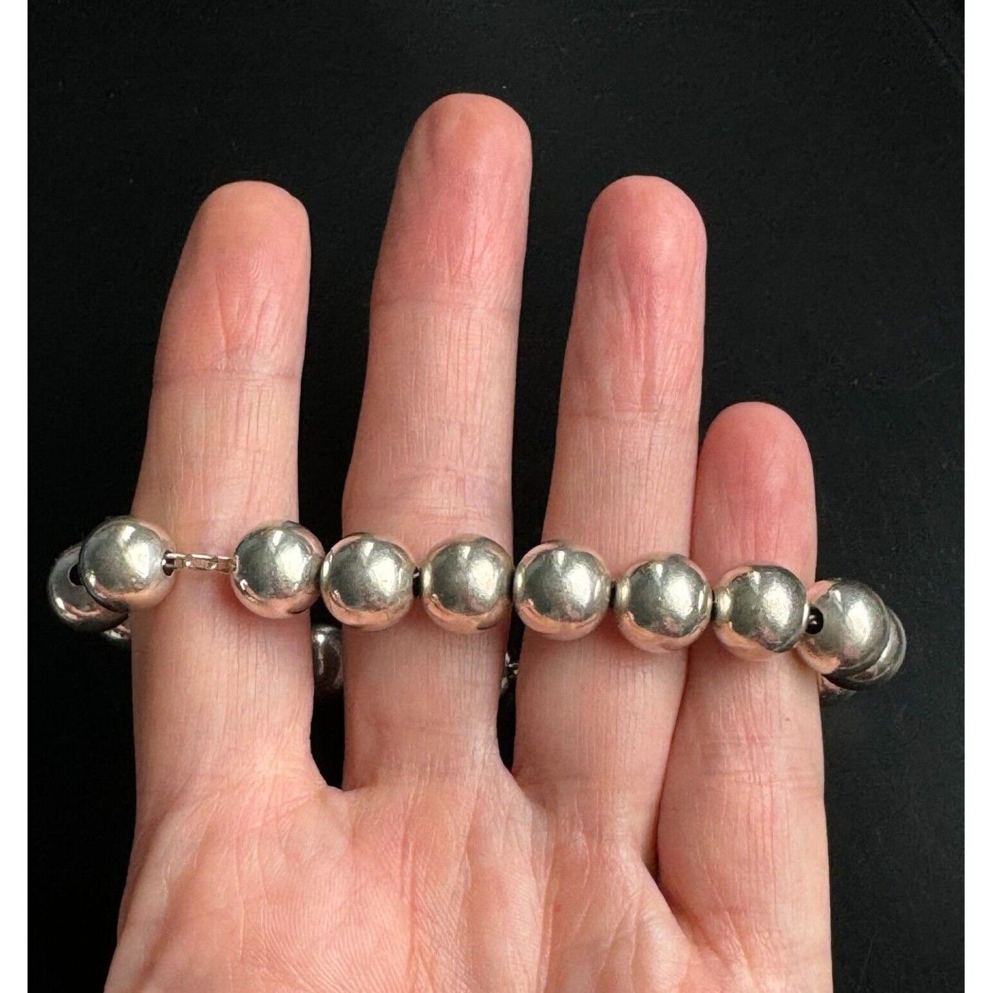 RETIRED SILPADA 925 STERLING SILVER 9.5 mm BEAD BRACELET SKY