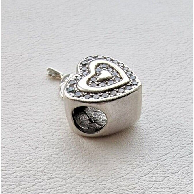 NINA 925 STERLING SILVER HEART AND KEY LOVE YOU FOREVER CHARM AT