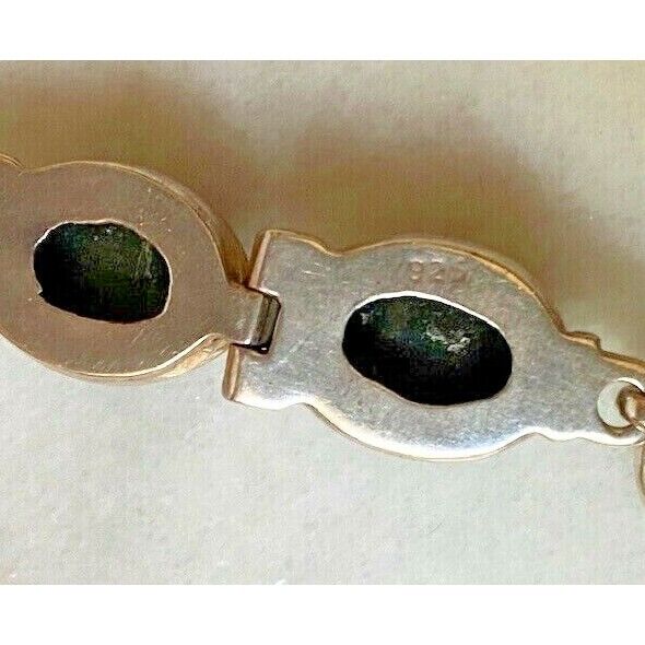 925 STERLING SILVER & 2-TONED GREEN JADE TAGGLE BRACELET SKY