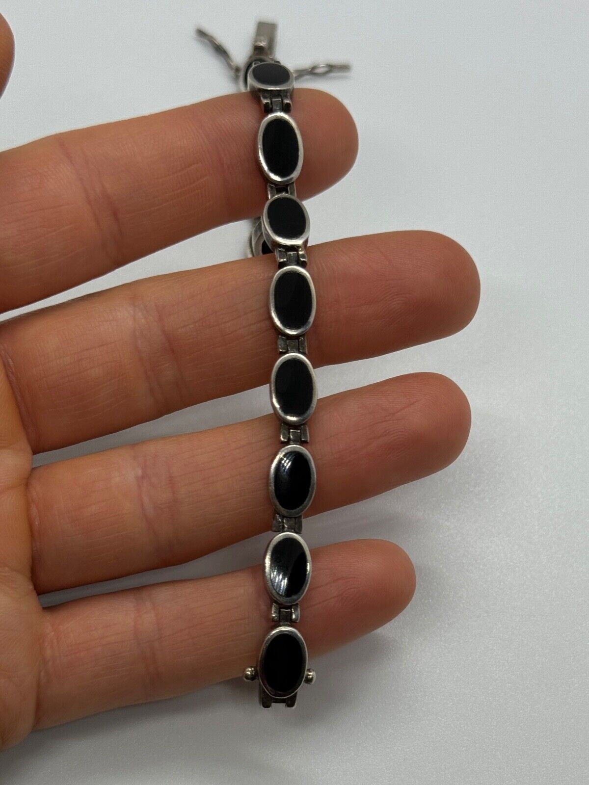 925 STERLING SILVER ONYX  BRACELET