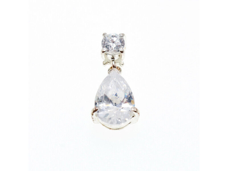 925 STERLING SILVER CZ "DROP" PENDANT