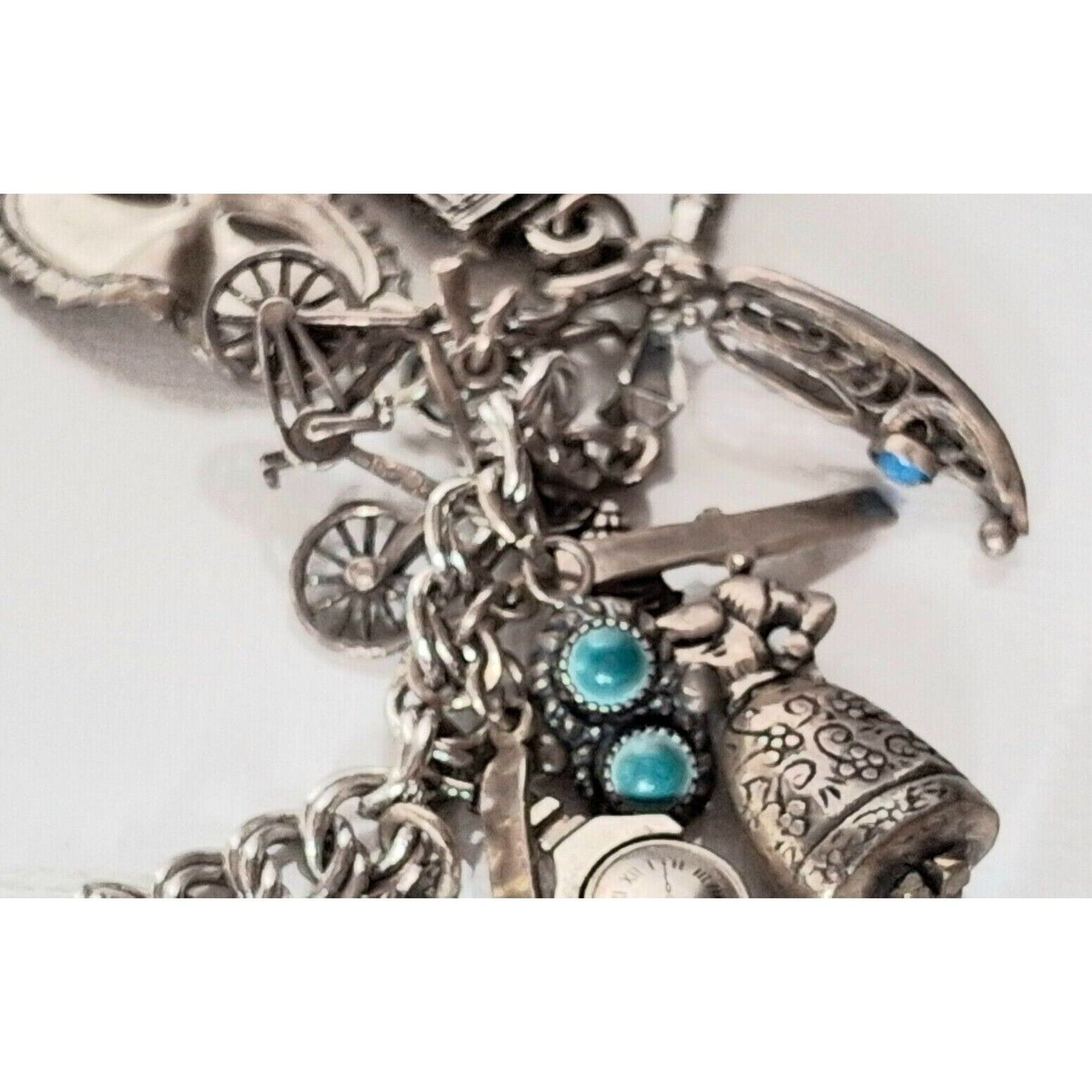 925/800 STERLING SILVER CHARM BRACELET SKY