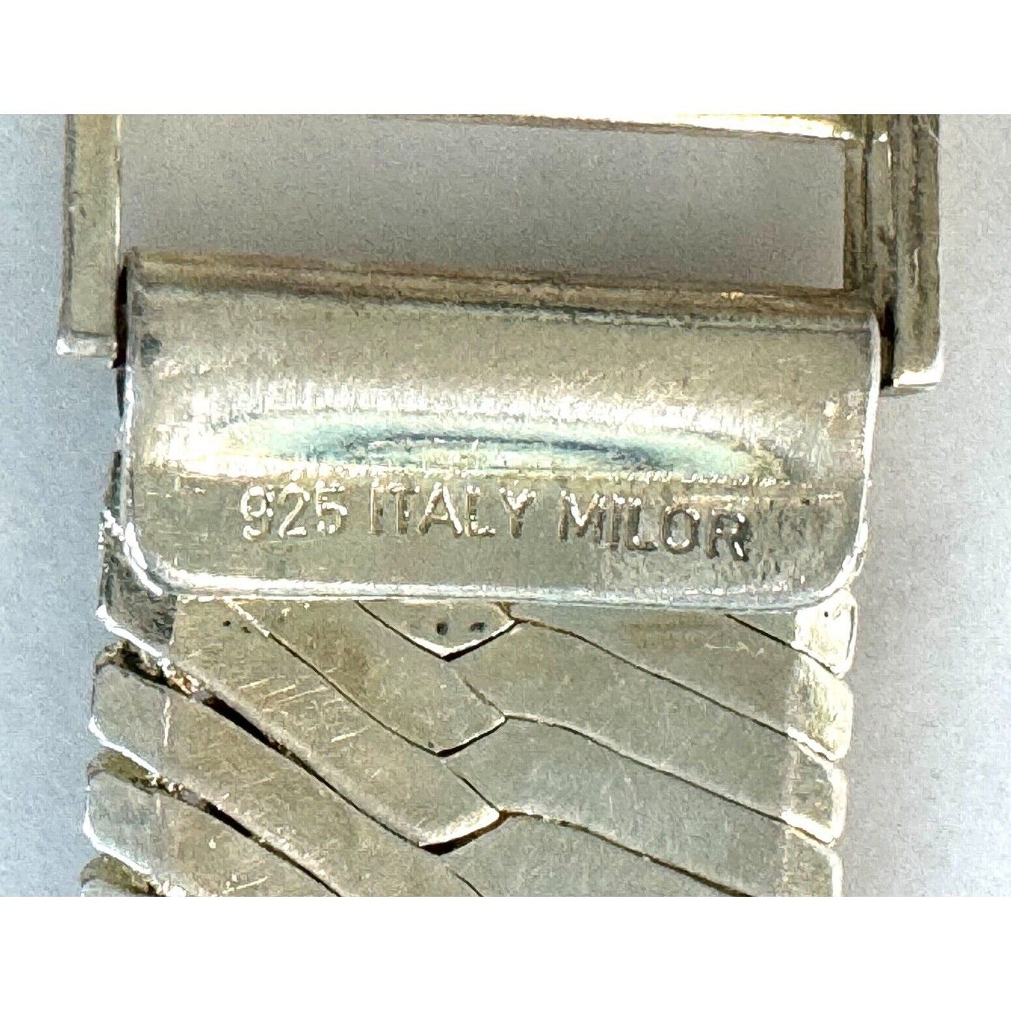 MILOR ITALY 925 STERLING SILVER FLEX MESH BRACELET SKY