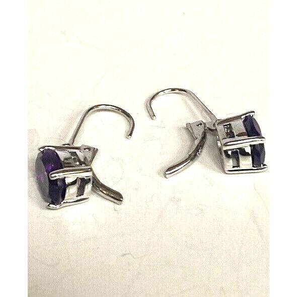 925 STERLING SILVER AND AMETHYST EARRINGS SKY