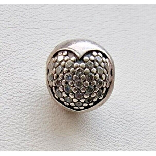 PANDORA ALE AUTHENTIC 925 STERLING SILVER HEART BALL CLIP CHARM AT