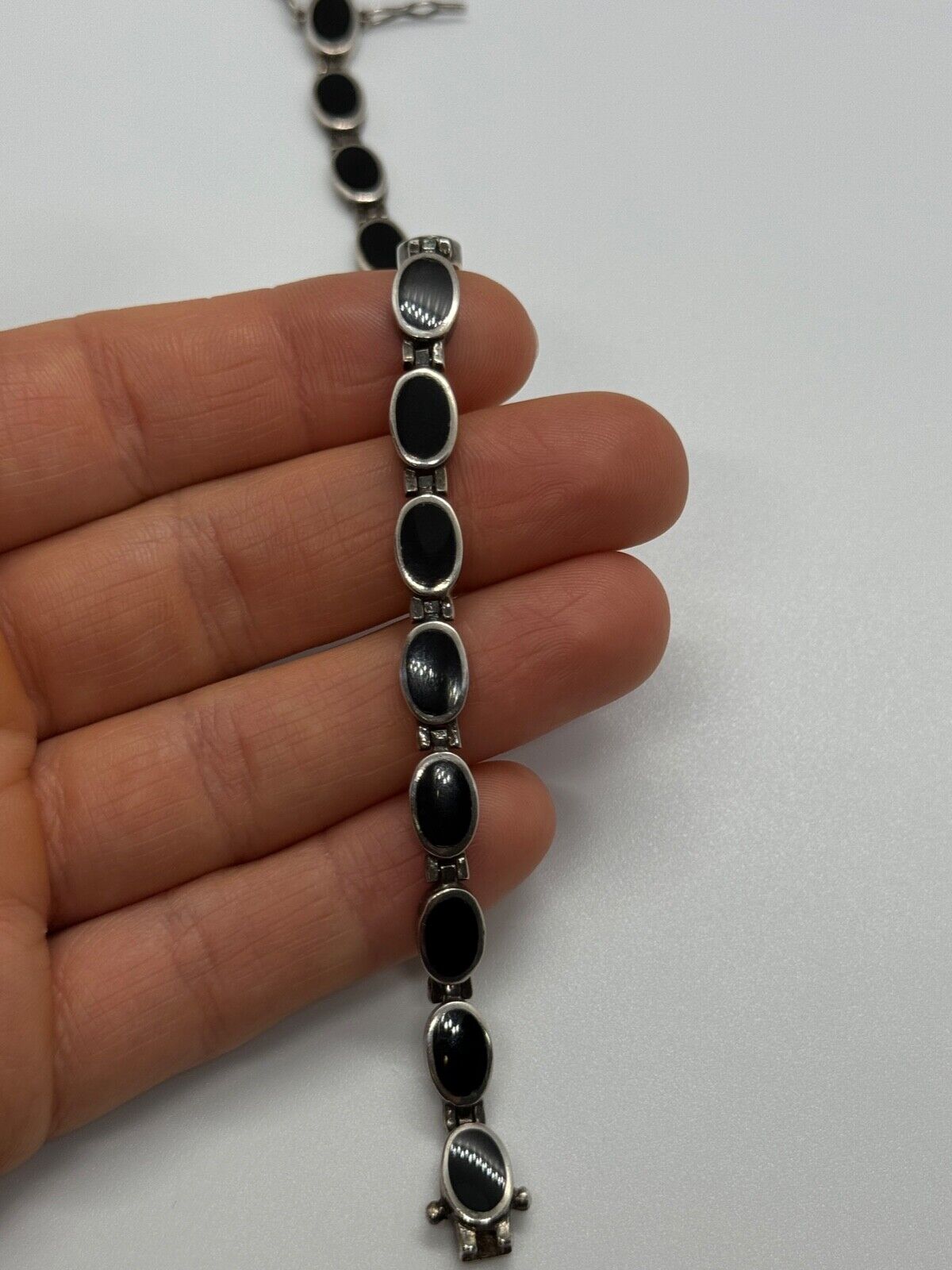 925 STERLING SILVER ONYX  BRACELET