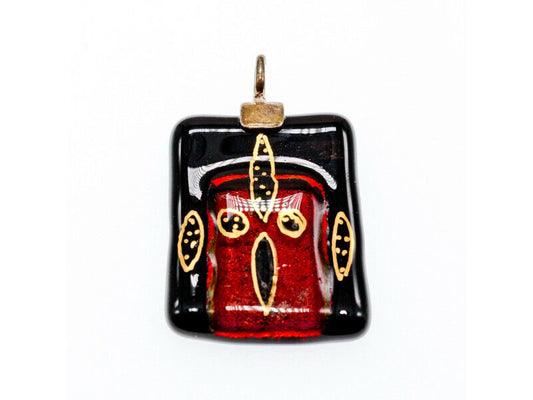 925 STERLING SILVER JEWEL STONE ENAMEL PENDANT