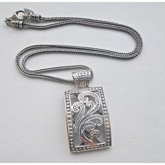 SILPADA VINTAGE 925 STERLING SILVER FILIGREE CHARM PENDANT AT