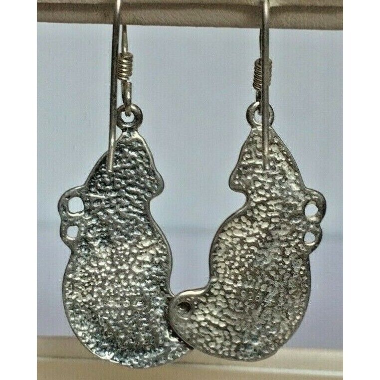 925 STERLING SILVER KITTY CAT DANGLE EARRINGS SKY