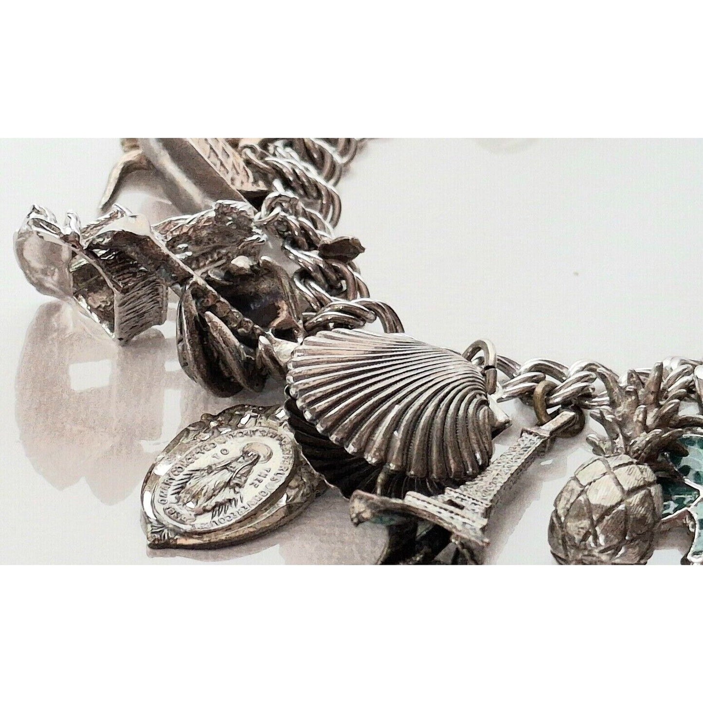 925/800 STERLING SILVER CHARM BRACELET SKY