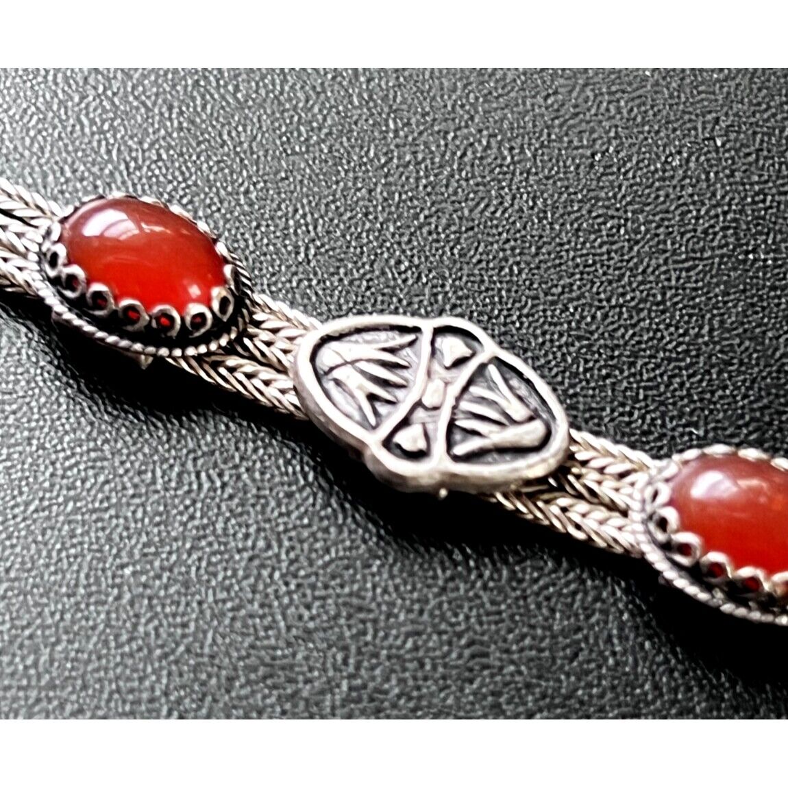 OTTOMAN STYLE 925 STERLING SILVER AND CARNELIAN BRACELET SKY