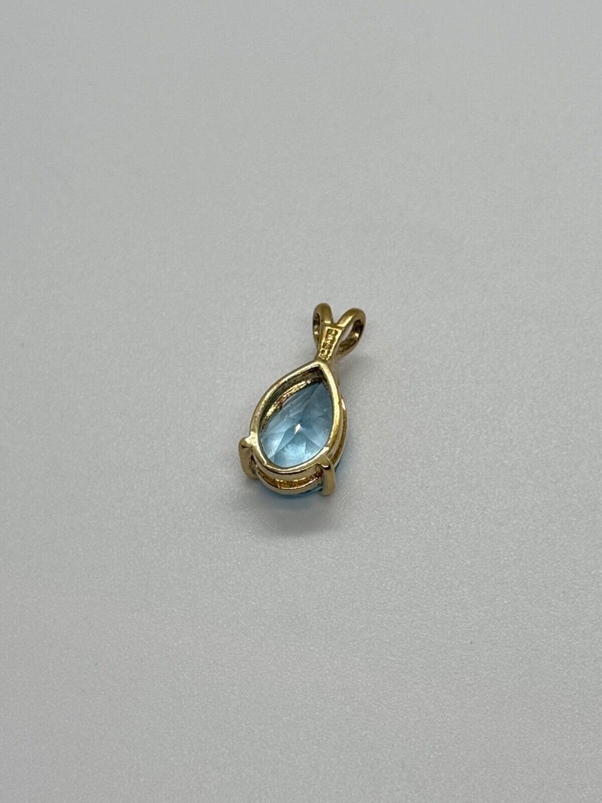 925 STERLING SILVER GOLD PLATED TOPAZ PENDANT LENGTH 21 mm