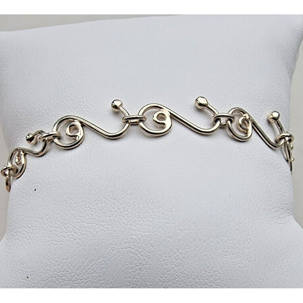 SILPADA VINTAGE 925 STERLING SILVER ANKLE ORNATE BRACELET 10 inch AT