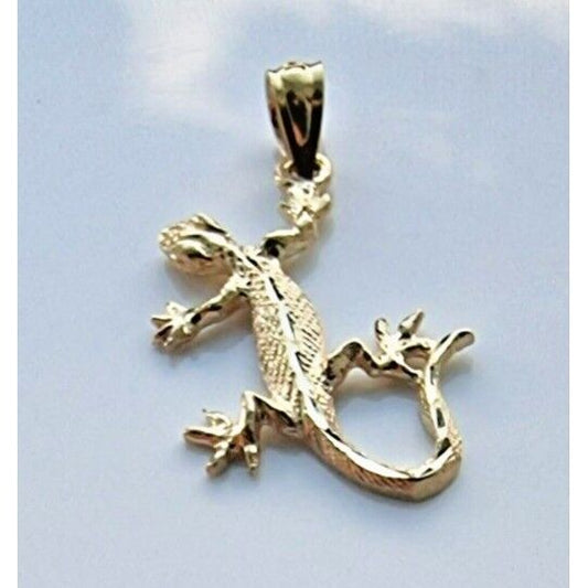 10K YELLOW GOLD LIZARD  PENDANT AT