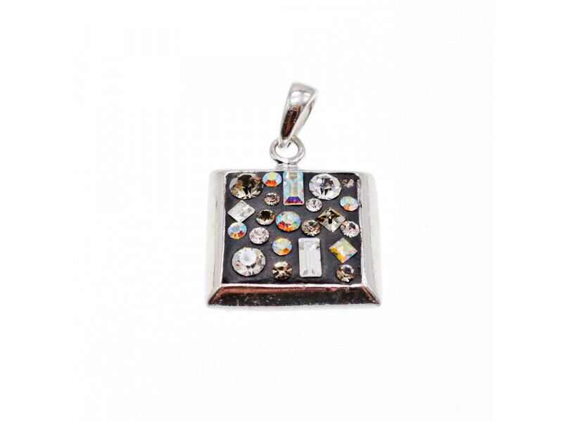 925 STERLING SILVER ENAMEL & CZ EXCLUSIVE PENDANT