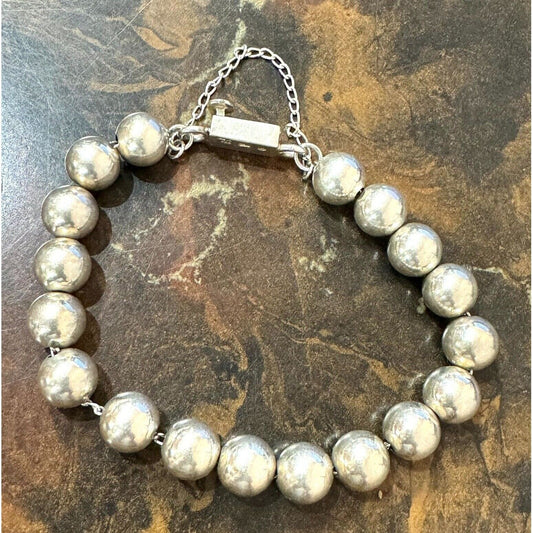 RETIRED SILPADA 925 STERLING SILVER 9.5 mm BEAD BRACELET SKY