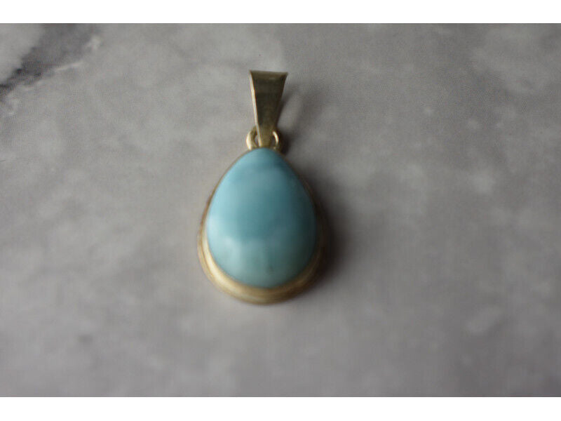 925 STERLING SILVER LARIMAR PENDANT