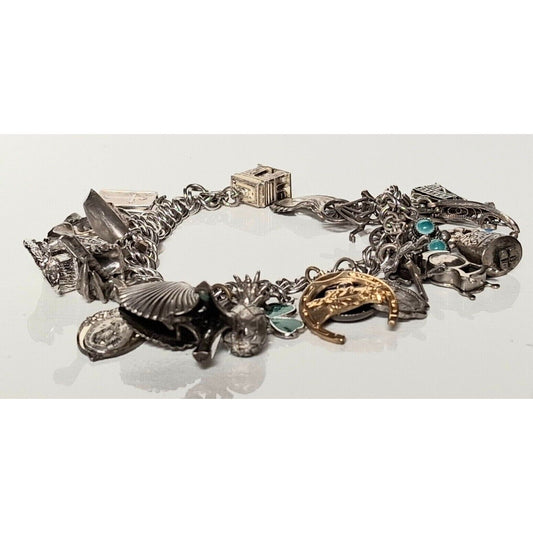 925/800 STERLING SILVER CHARM BRACELET SKY