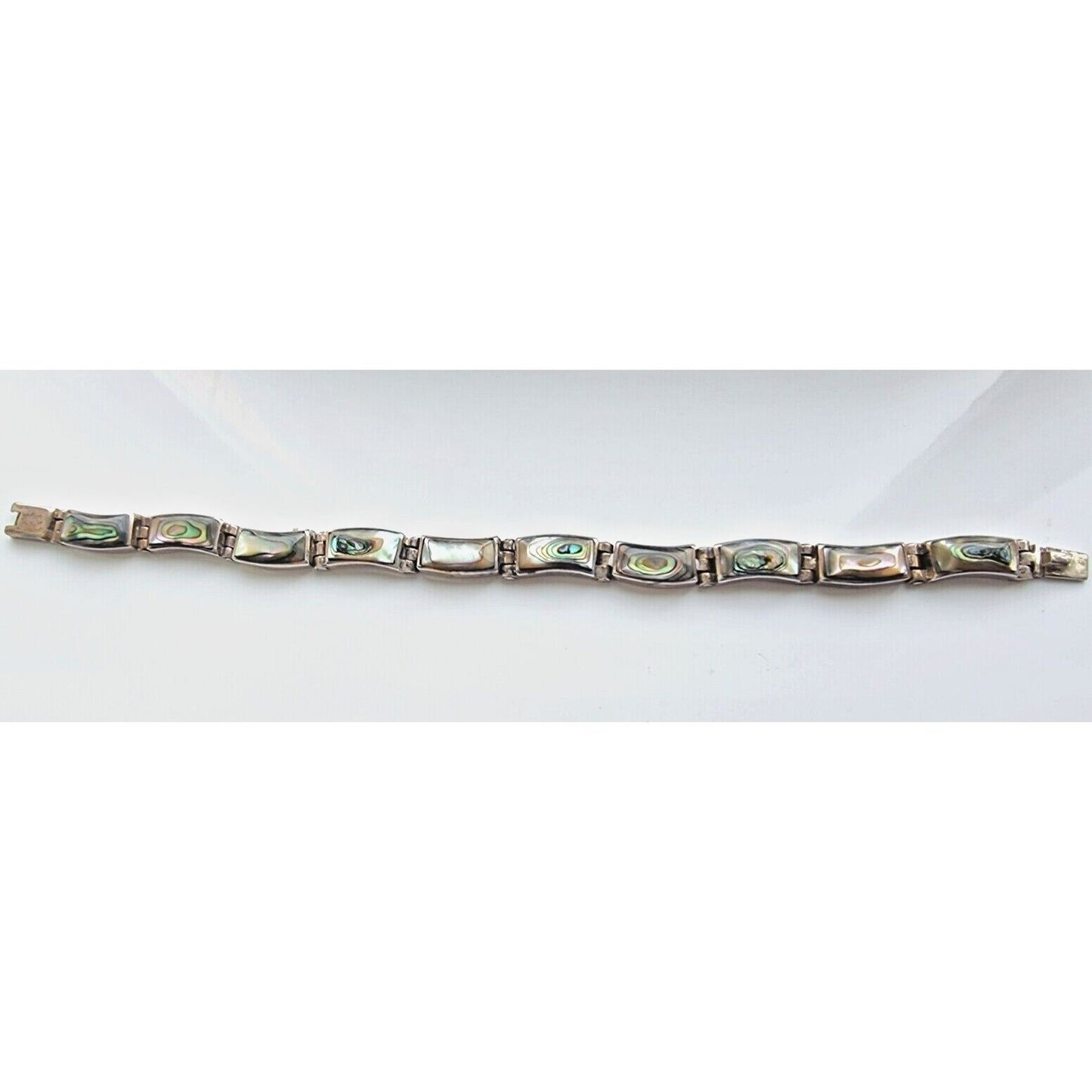 925 STERLING SILVER MOTHER OF PEARL BRACELET 7.75 inch AT