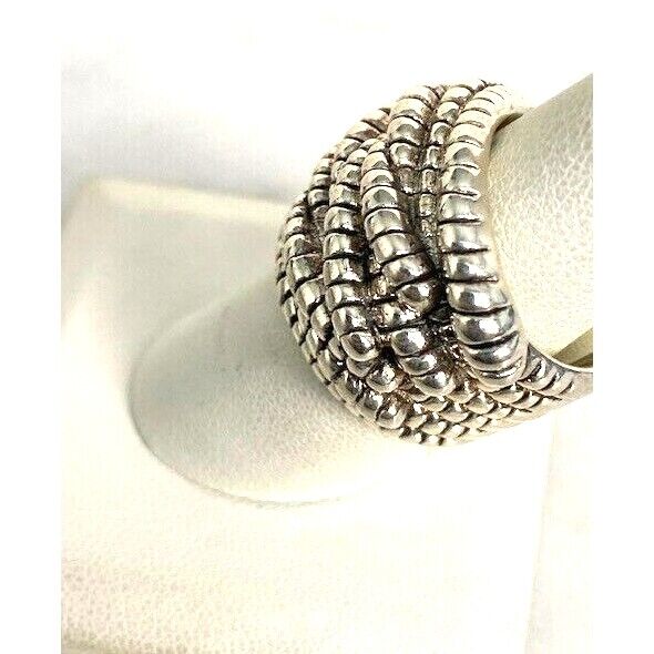 925 STERLING SILVER MULTIPLE TIED BANDS RING SIZE 8 SKY