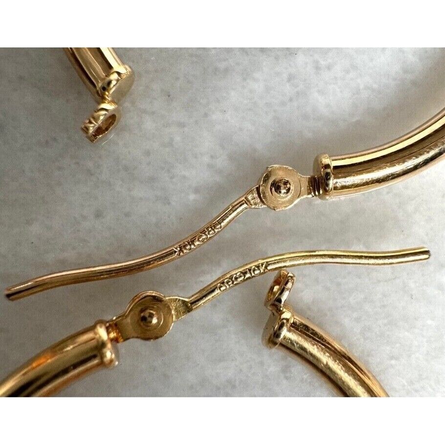 MULTI-TONE GOLD HEART HOOP EARRINGS SKY