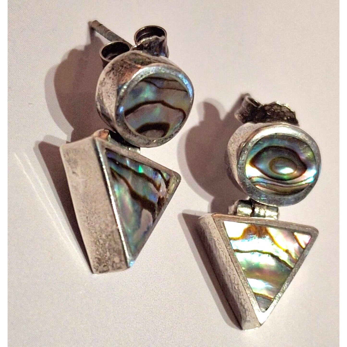 925 STERLING SILVER AND ABALONE EARRINGS SKY