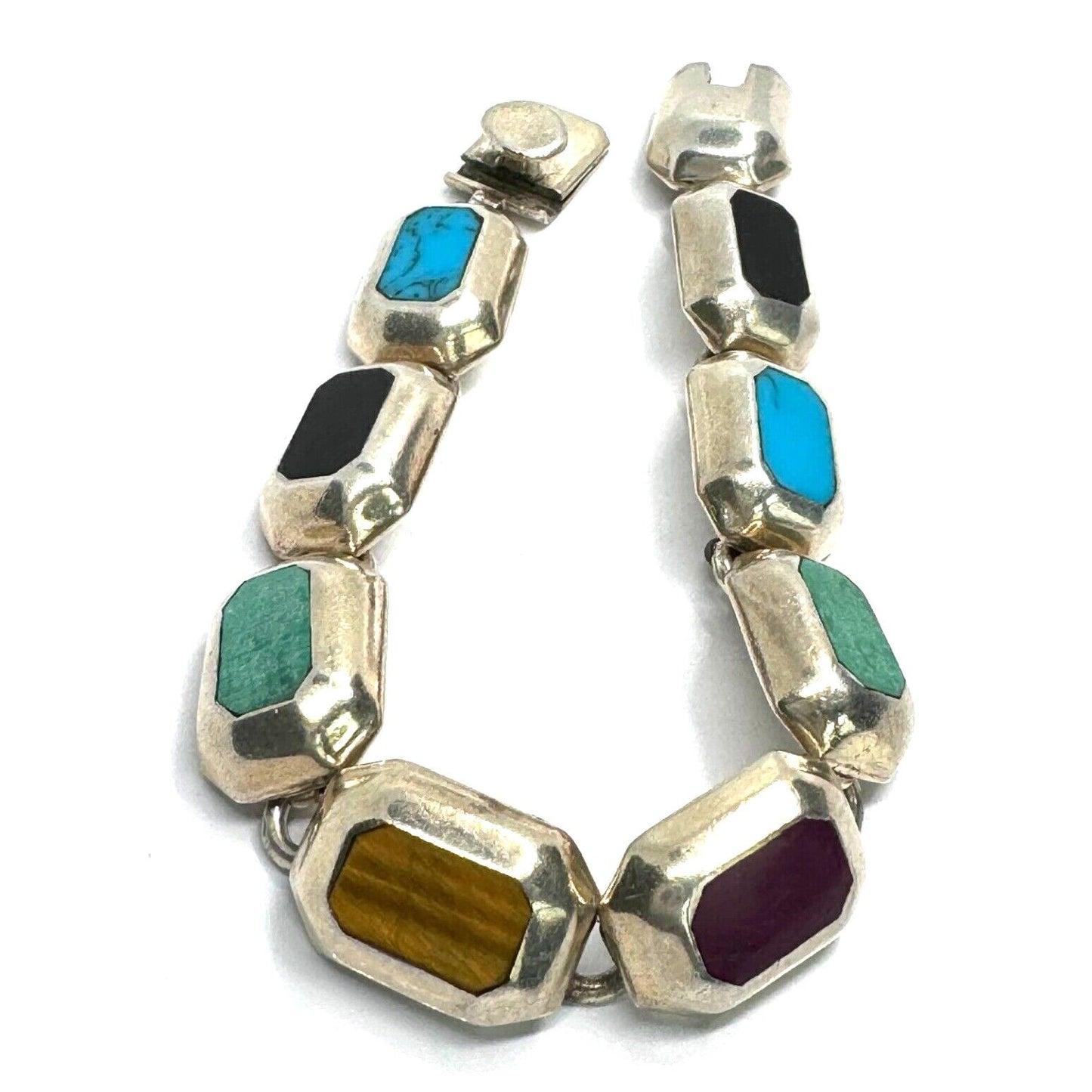 CIL MEXICO 925 STERLING SILVER AND ASSORTED GEMSTONES BRACELET SKY