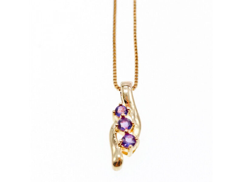 925 STERLING SILVER GOLD PLATED TANZANITE CHAIN WITH PENDANT