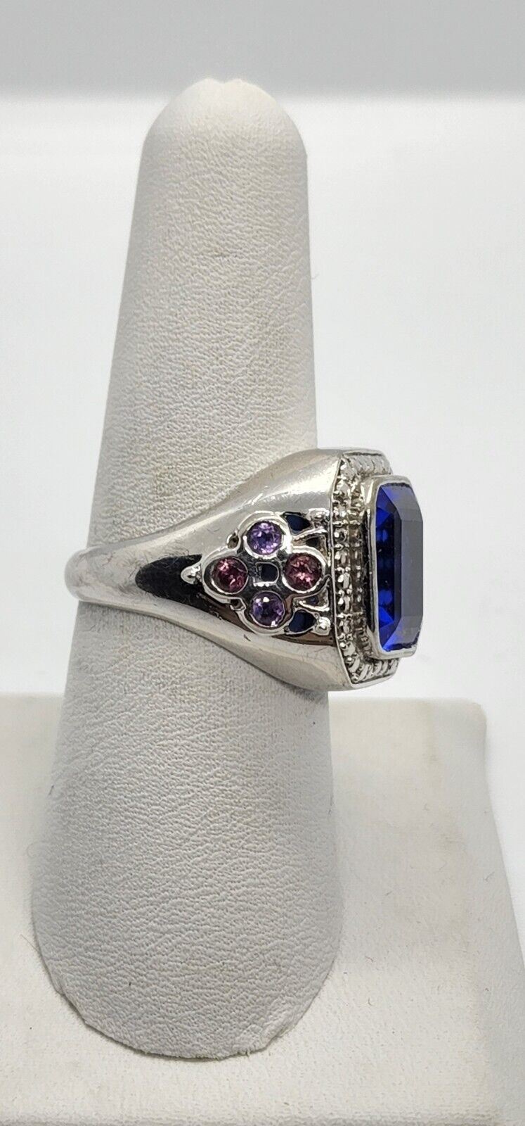 925 STERLING SILVER IOLITE RING SIZE 8