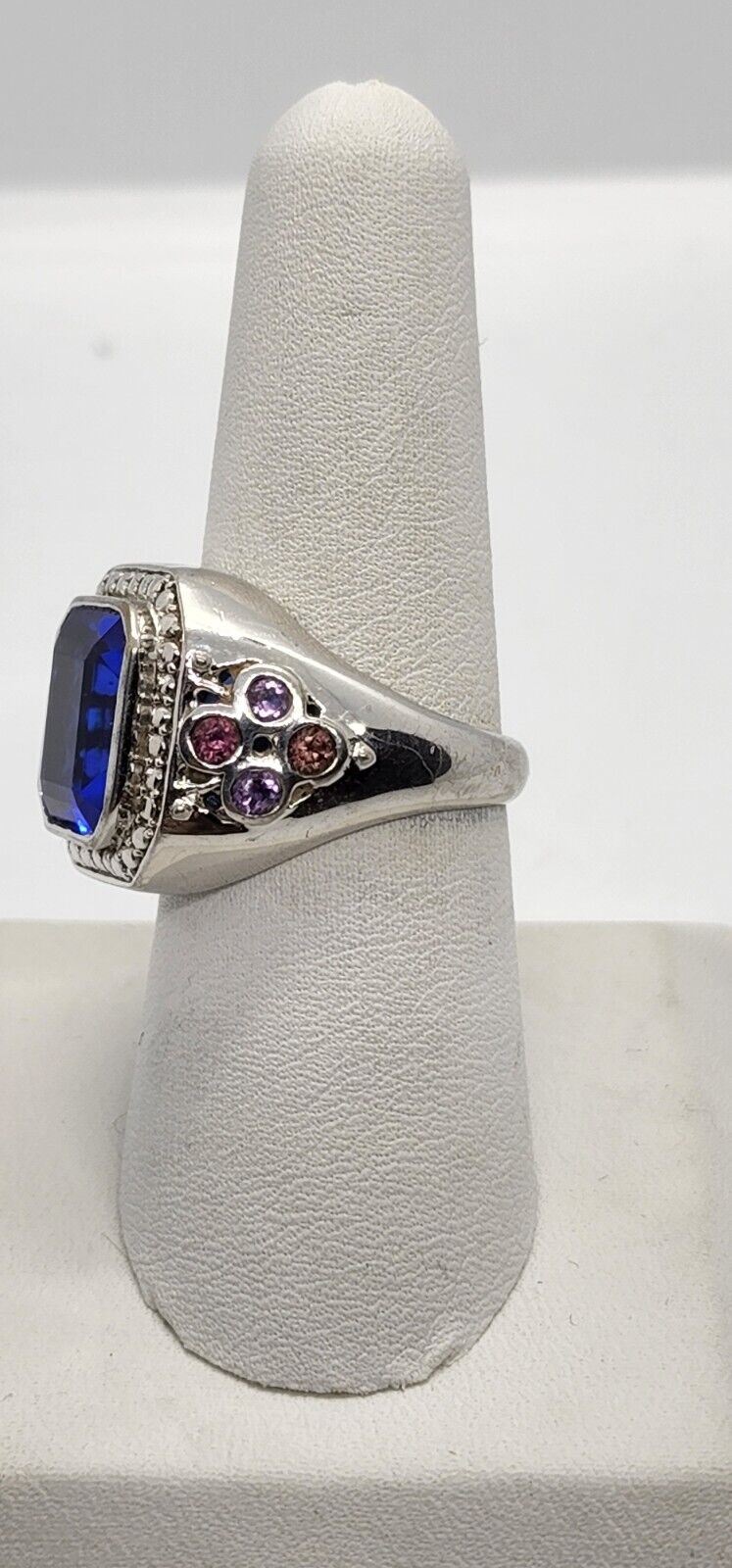 925 STERLING SILVER IOLITE RING SIZE 8