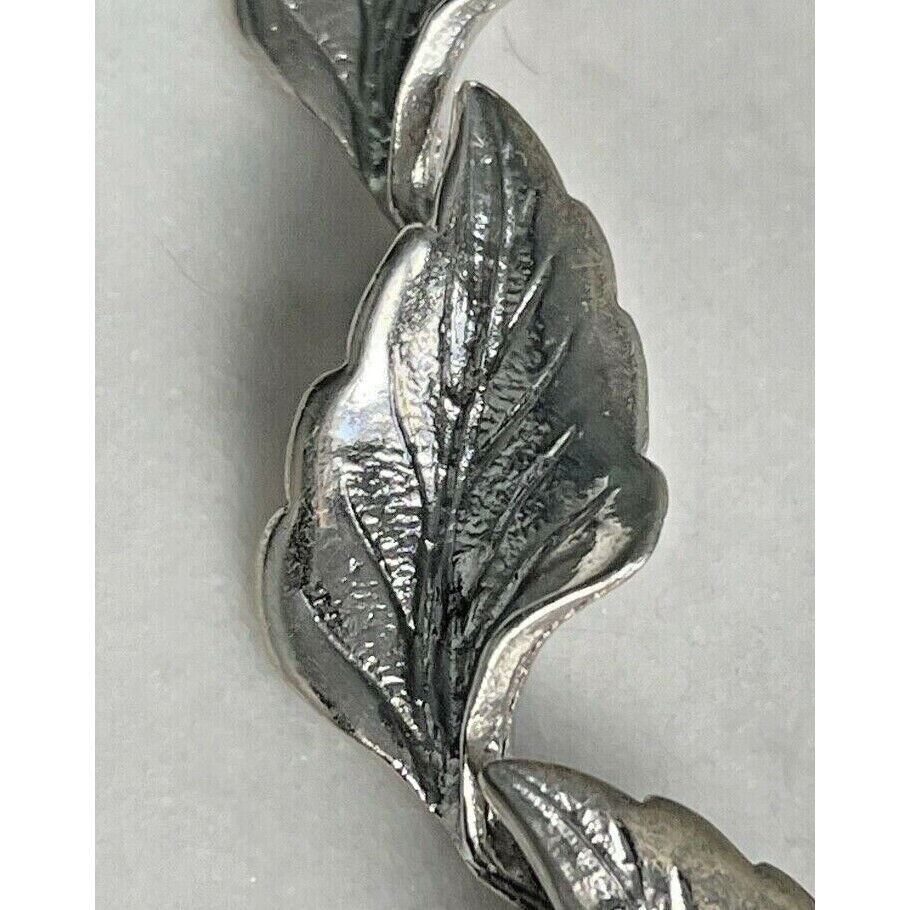 925 STERLING SILVER LEAVES LINK BRACELET SKY