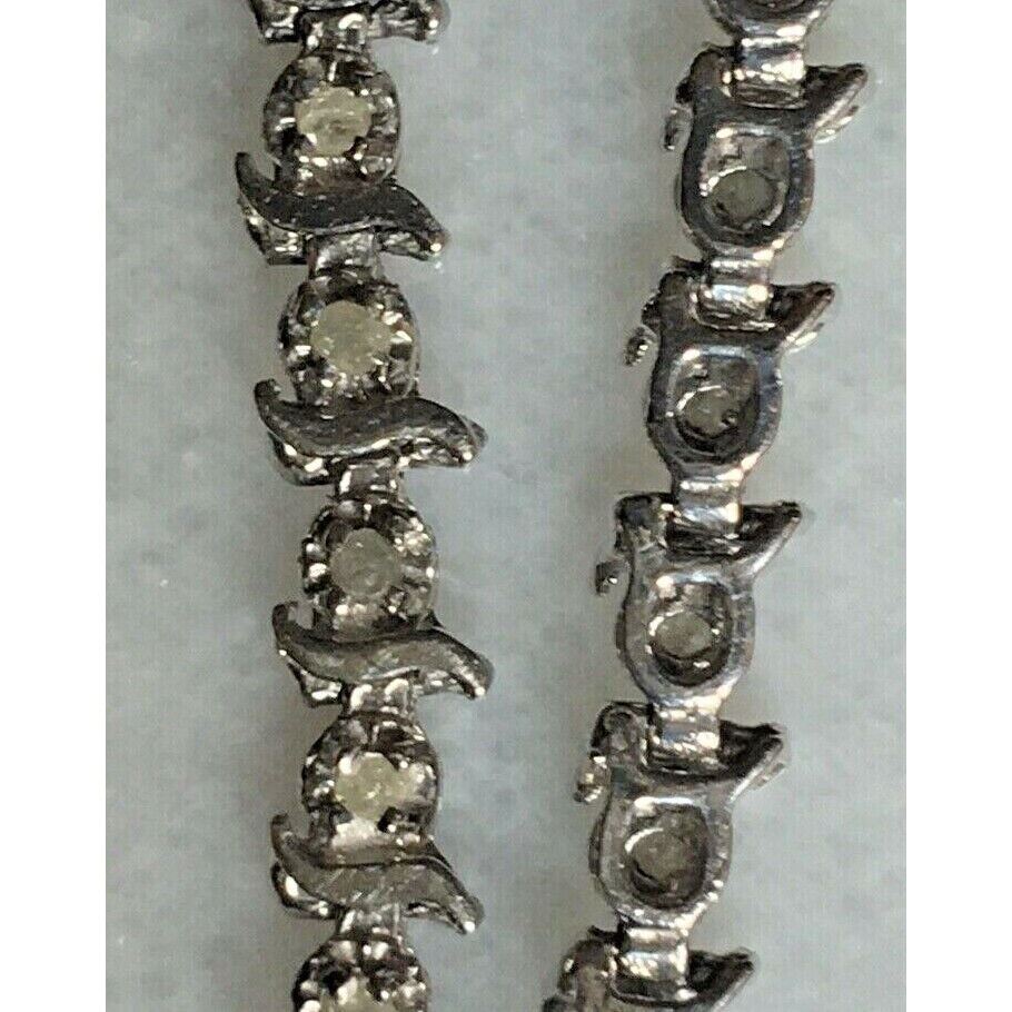 WHITE GOLD 0.5 CT COLORLESS TOPAZ TENNIS BRACELET SKY