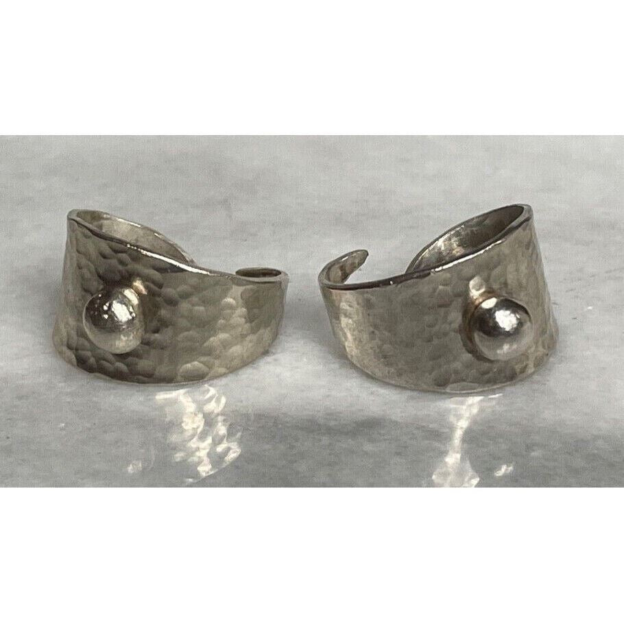 MODERNIST 925 STERLING SILVER  COMMA SHAPED EARRINGS SKY