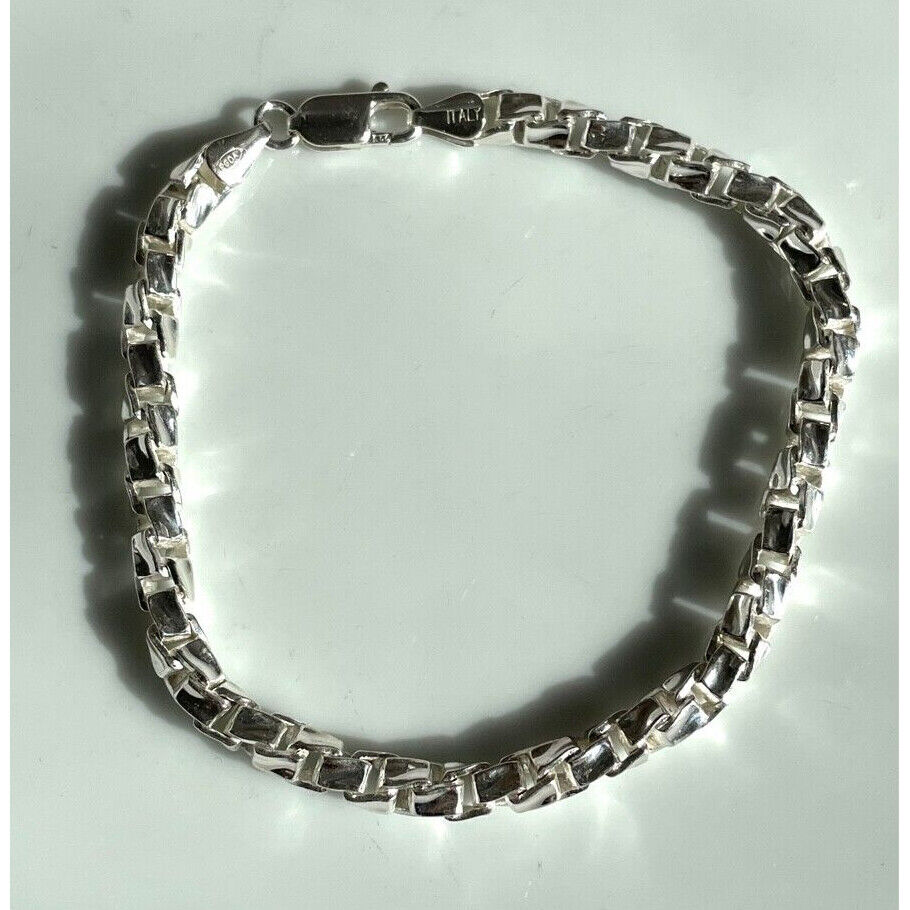 ITALIAN 925 STERLING SILVER FANCY DESIGN BRACELET SKY