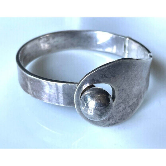 MODERNIST SIGNED CORTES 925 STERLING SILVER  BRACELET SKY