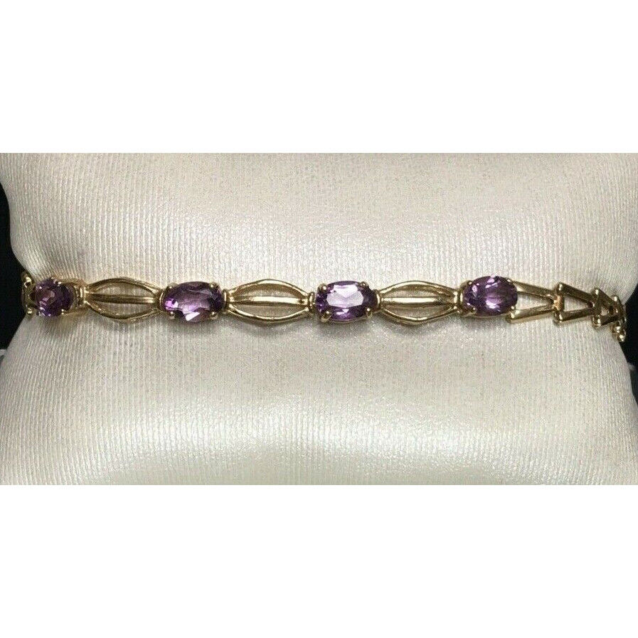 VINTAGE YELLOW GOLD & AMETHYST BRACELET SKY