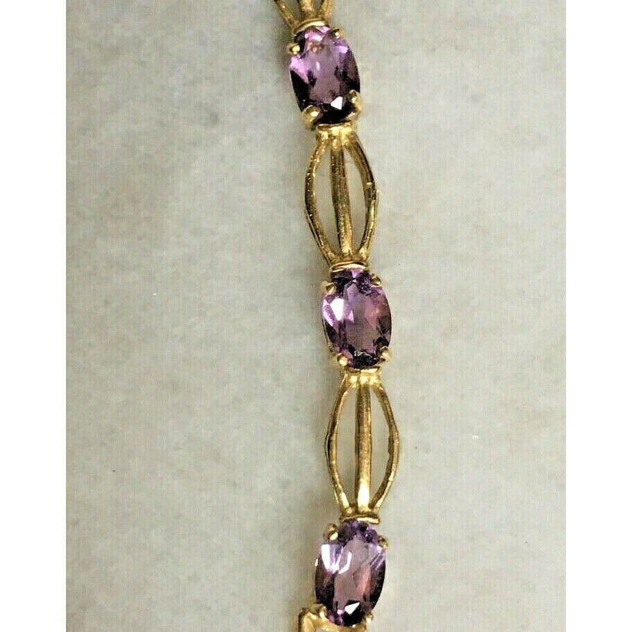 VINTAGE YELLOW GOLD & AMETHYST BRACELET SKY