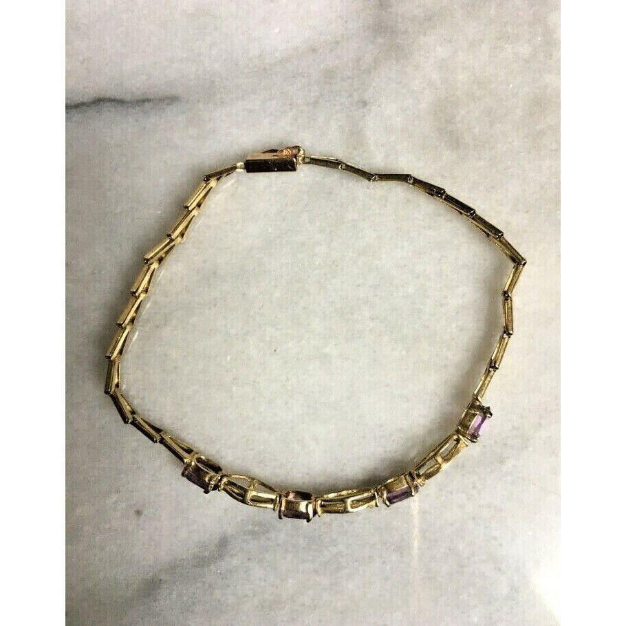 VINTAGE YELLOW GOLD & AMETHYST BRACELET SKY