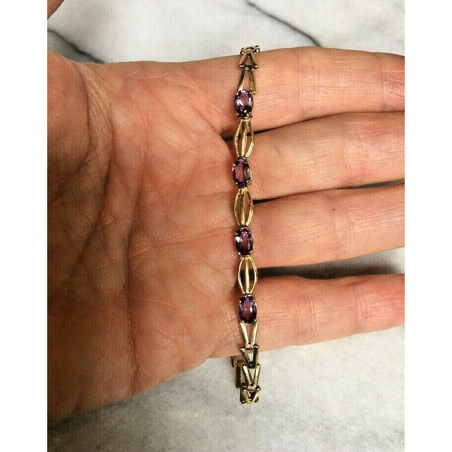 VINTAGE YELLOW GOLD & AMETHYST BRACELET SKY